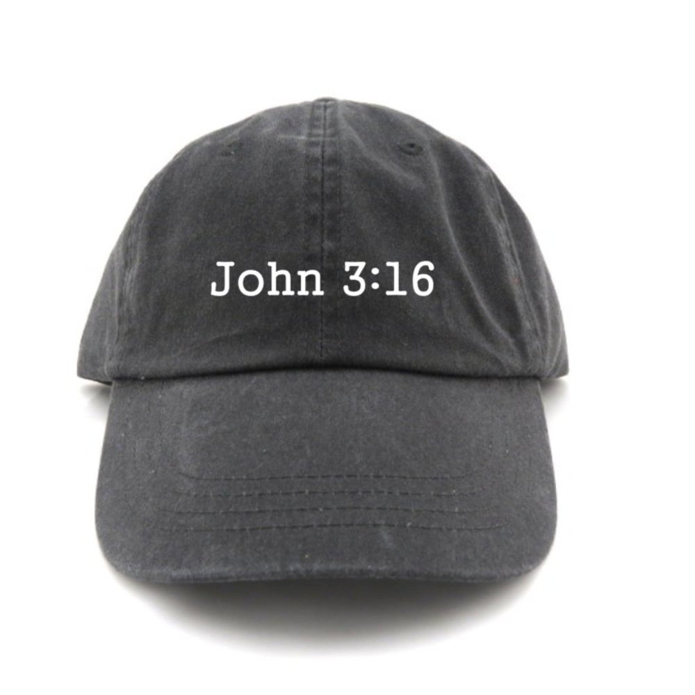 John 3:16 hat - Christian hat - bible verse - gifts for her - gifts for him - Picture 1 of 2